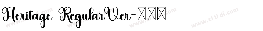Heritage RegularVer字体转换